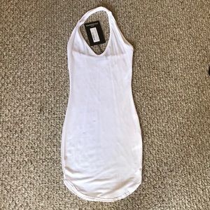 White Halterneck Mini Dress